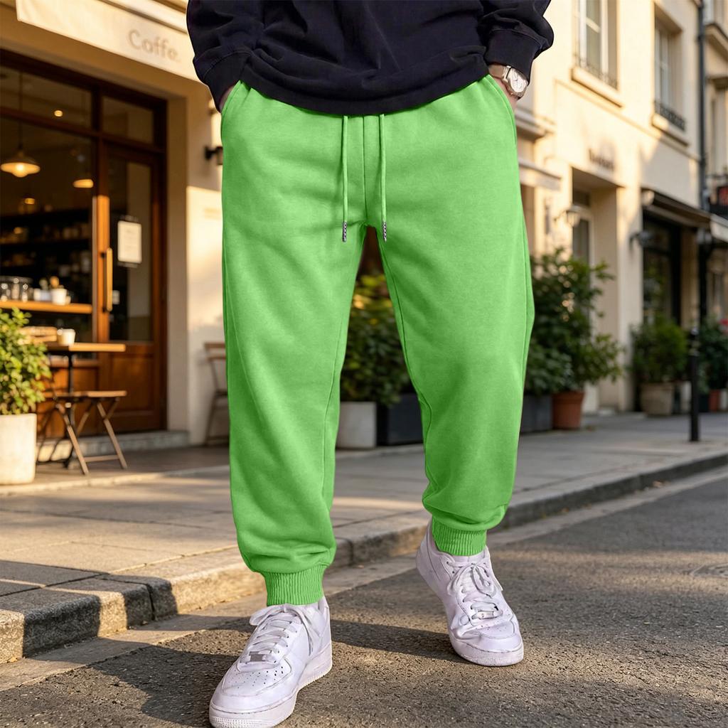 Men's Sweatpants with Elastic Waistband and - Loose Fit Cuffed Joggers for Casual and Athletic Wear