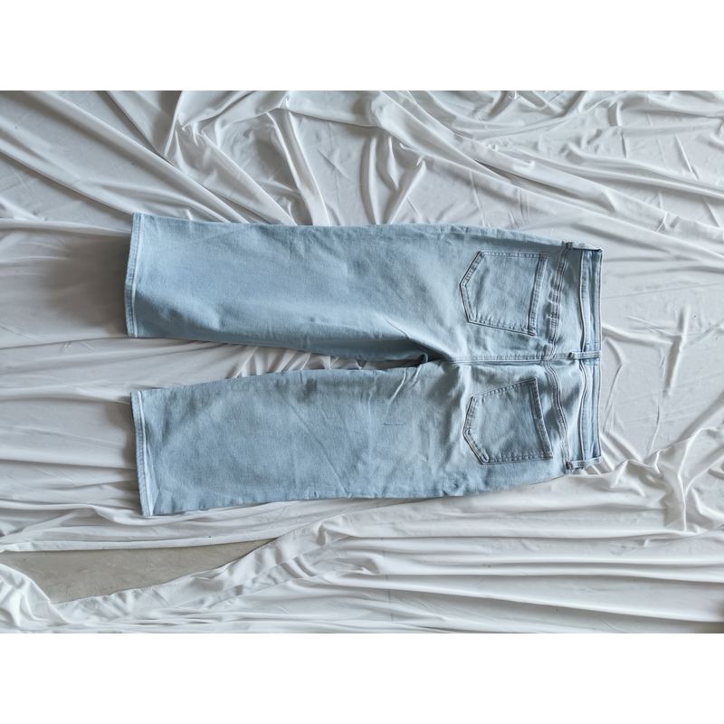 2 Pieces 90% Off NY's Marilyn Cropped Straight-leg Denim Spring and Summer Thin Elastic Cropped High Waist Stretch Denim