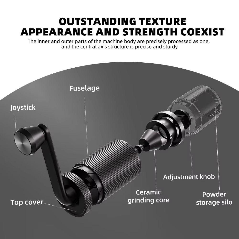 Straight Handle Manual Coffee Grinder Ceramics Conical Burr Bean Grinder  Home