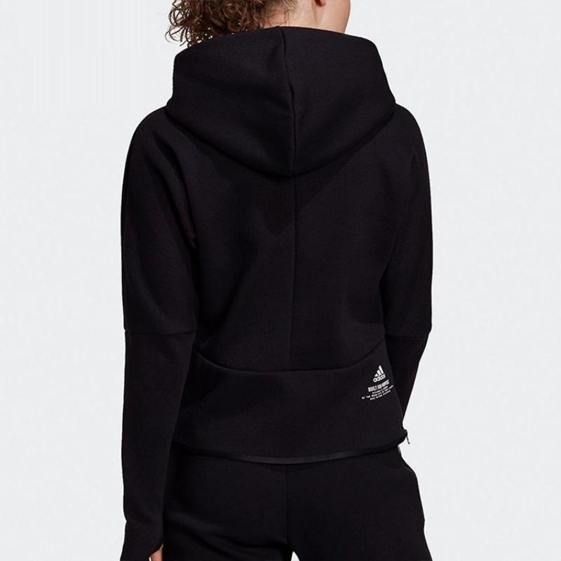 adidas ZNE Hoodie with Drop Shoulders Women Jackets Black GM3275