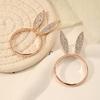 6 Piece 3 D Ear Easter Rabbit Head Napkin Ring Zinc Zinc Alloy Decorative Napkin Ring  Party