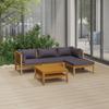 VidaXL Garden Furniture Set 5 Pcs with Cushion, Solid Acacia Wood