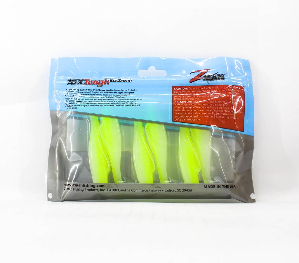 Zman Soft Lure MinnowZ 3 Inch 6/Pack Chart Glow (7470)