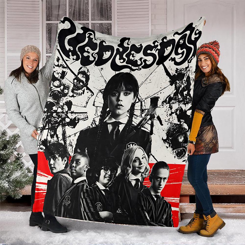 1pc Wednesday Addams Outdoor Soft Blanket Ultra Plush, Warm, Versatile, and Easy Care for Camping, and
