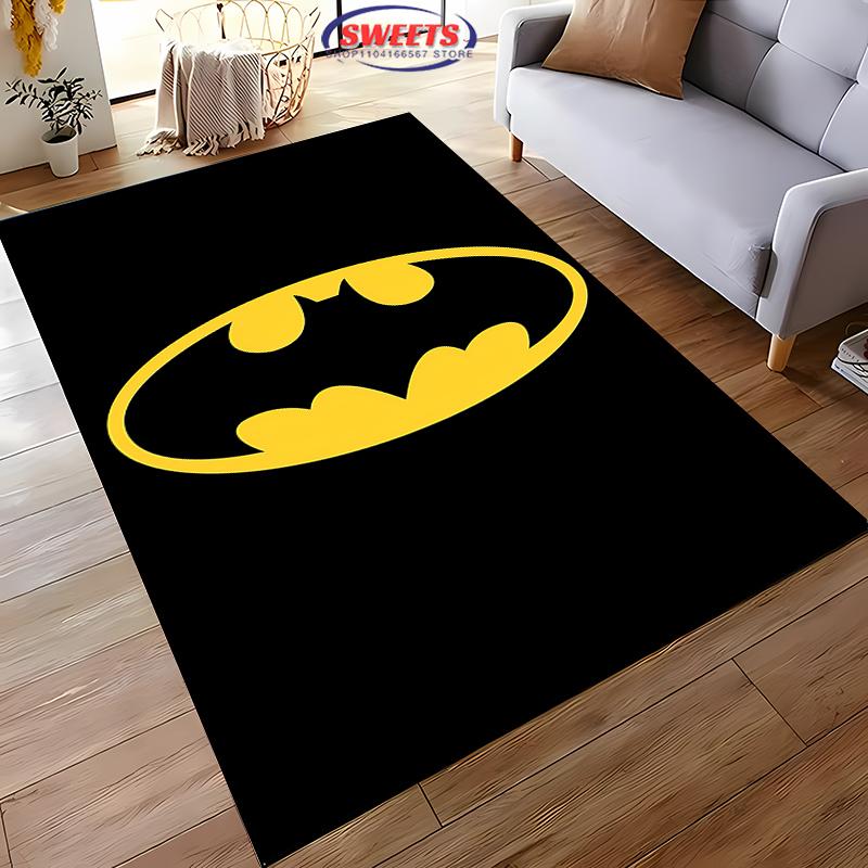 Nové police! 3D Klasický koberec s logem DC, Obývací pokoj Ložnice Kancelářský prostor Dětský pokoj dle výběru, Protiskluzová Strojově pratelná rohož