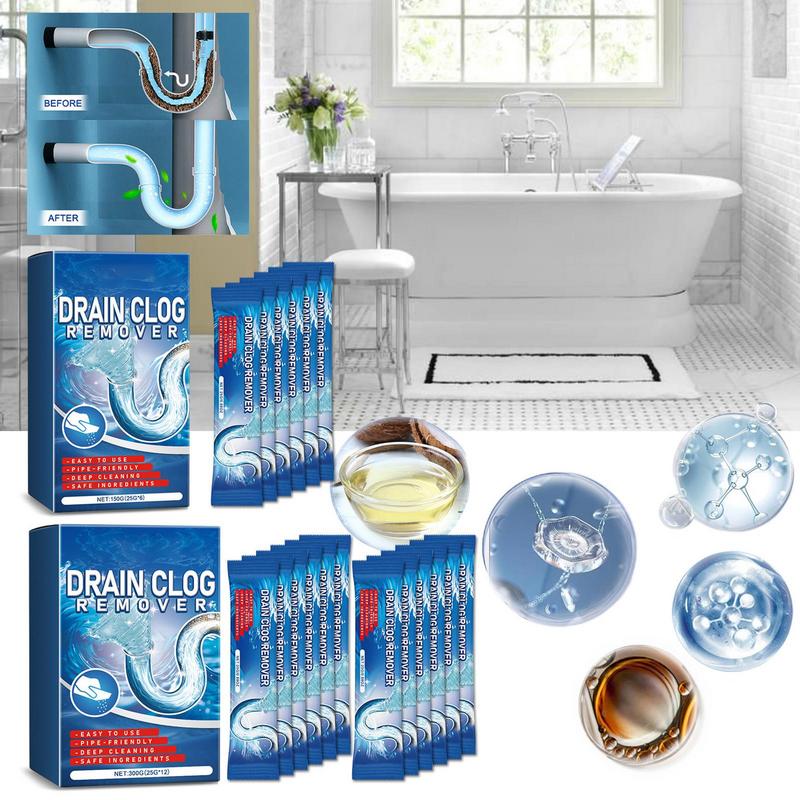 Sink And Drain Pipe Dredging Powder 12X Drain Pipe Cleaner Safe Pipe Dredging Cleaner Multifunctional Drain Pipe Cleaner Pipe