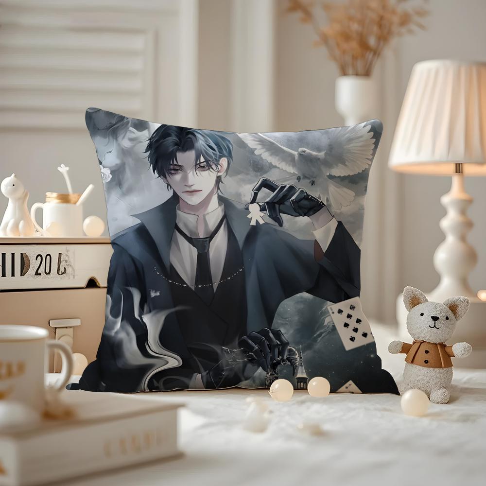 Lord Of Mysteries Anime Cushion Cover Pattern Printed Pillowcase For Living Room Sofa Cushion Cover & Bedroom Decor