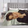 Cha Eun-woo Blanket  Warm Novelty Plush Throw Blanket For Couch Chair Camping Flannel Bedspread Bed Cover