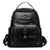 Vintage Commuter Large Capacity Backpack Soft Leather Women's Travel Backpack