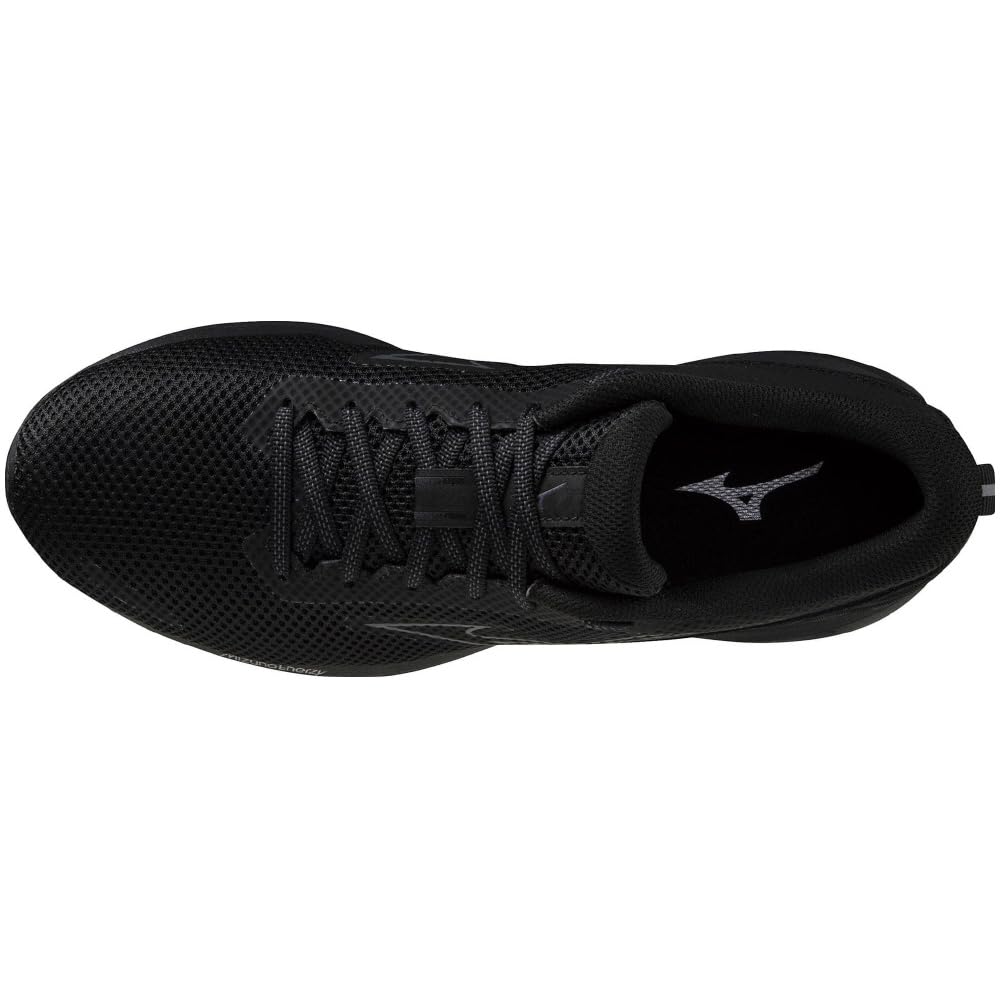 Mizuno Wave Revolt 3 Running Thick 3E Shoes, Jogging, Marathon, Training, Sports, Lightweight, Resilient, Sole, Black/Dark Gray/Black, 28.0 Cm,