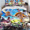 3D Print S-Splatoon Cartoon Beddengoed Set Dekbedovertrek Beddengoed Set Dekbedovertrek Kussensloop Dekbed Koning Queen Maat Jongens Volwassen Beddengoed