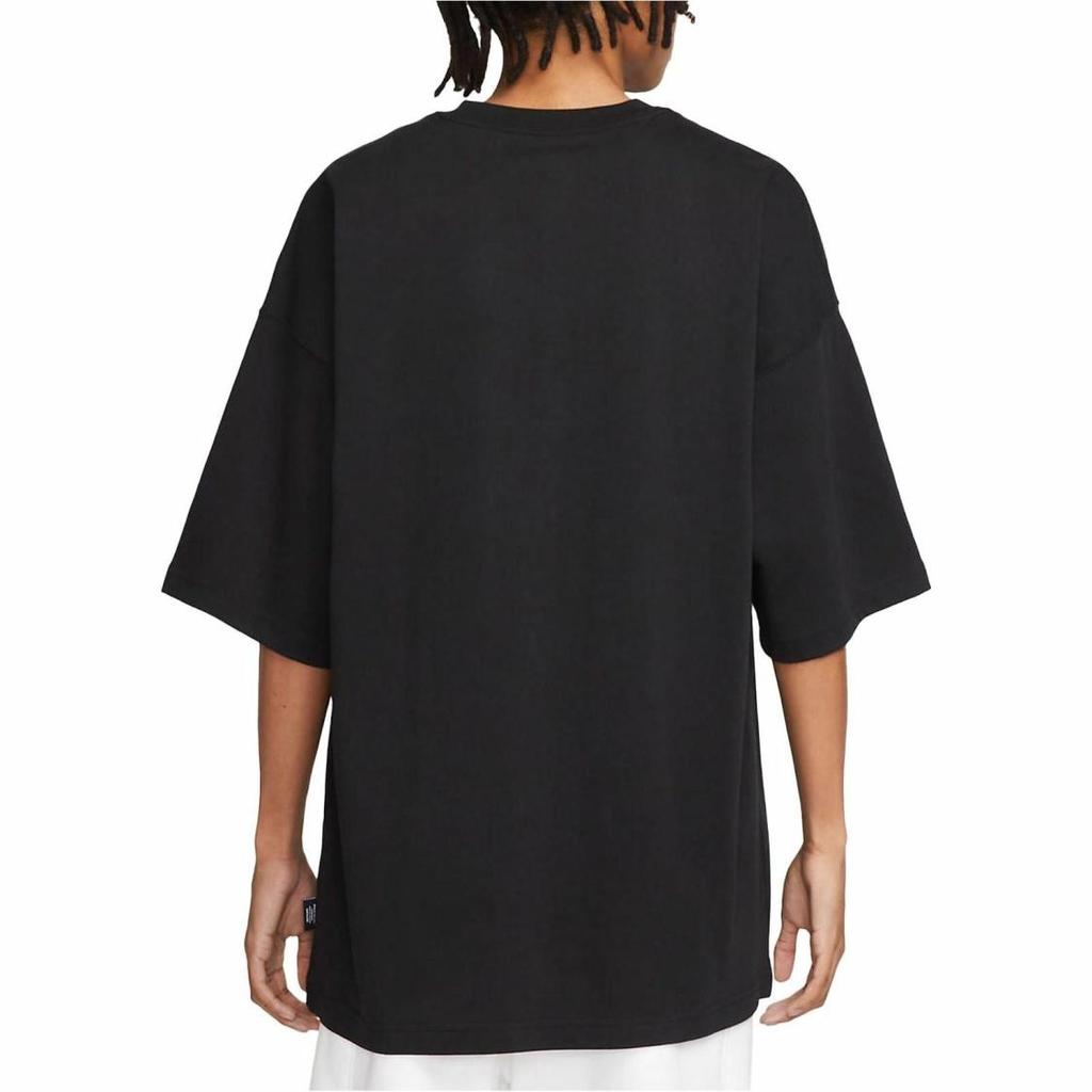 Nike Men's Retro Crewneck T-Shirt with Letter Print, Black