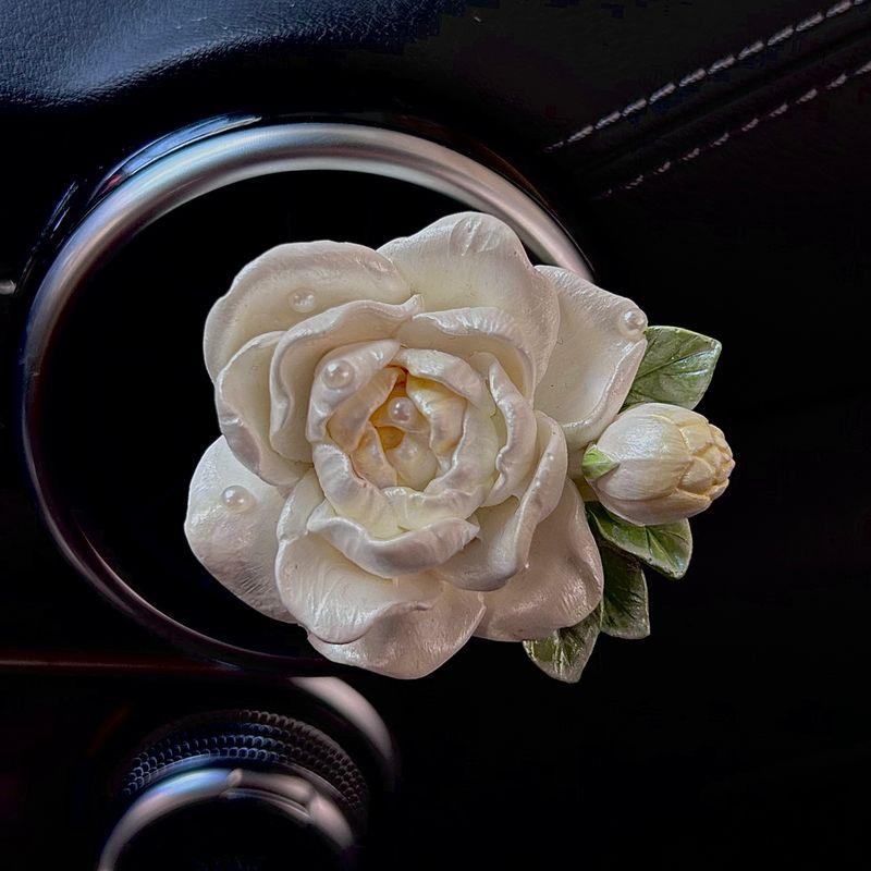 

Car Air Freshener Perfume for Air Conditioning Vent Decoration, Pearl Jasmine Aroma Diffuser Stone, Goddess Fragrance with a High-End Feel Light Pink Pearl Jasmine Floral tone