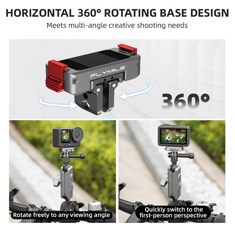Rotatable Magnetic Mount Base Aluminum Alloy Quick Release Metal Adapter Lightweight Foldable for DJI Osmo Action 6/Nano