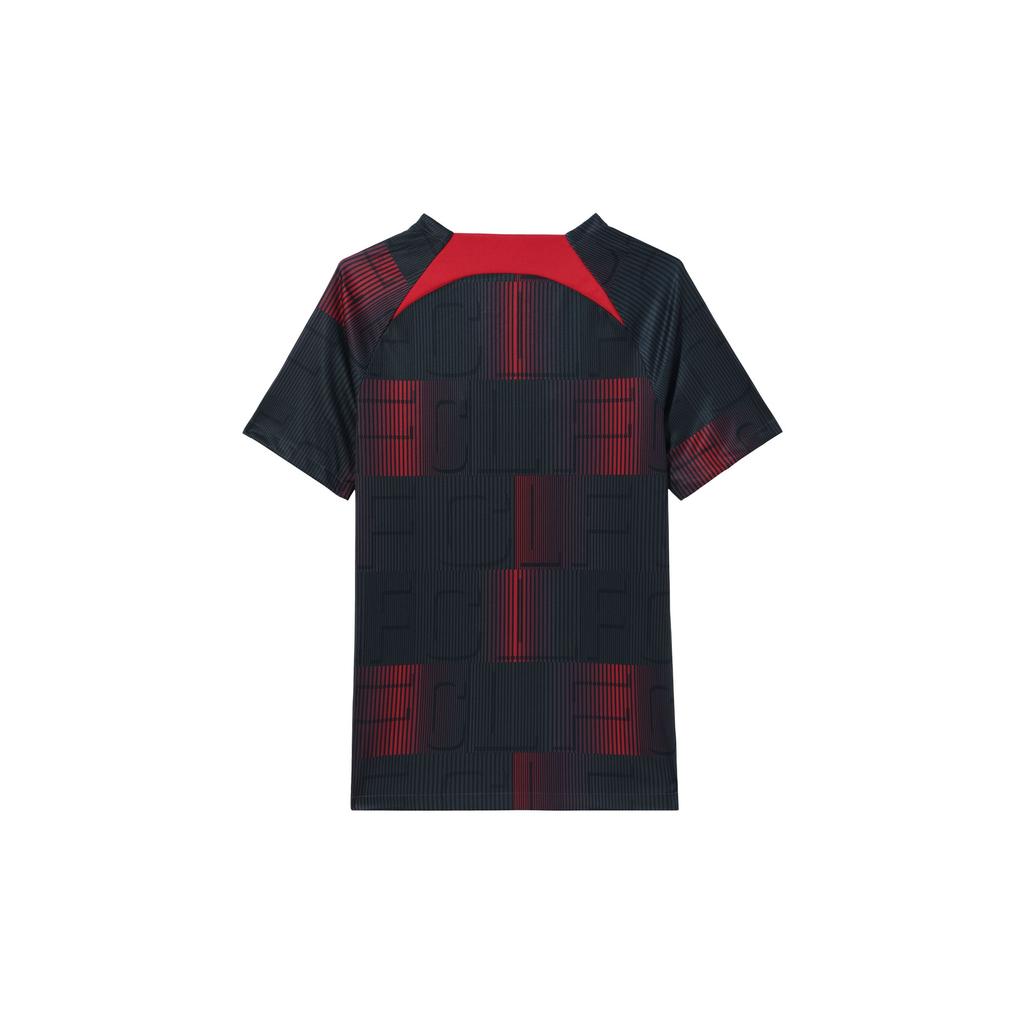 Nike Liverpool FC Academy Pro Gradient Letter Crew Neck Casual Short Sleeve Football Shirt Men Tops Black FZ4049-688