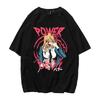 Chainsaw Man Anime Handsome Printed Summer Men's Casual Comfortable 100% Cotton T-Shirt Outdoor Street Fashion Menswear