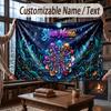 Coperta Morbida e Accogliente con Tema Foresta di Funghi Testo Personalizzato con Nome per Divano Letto Casa