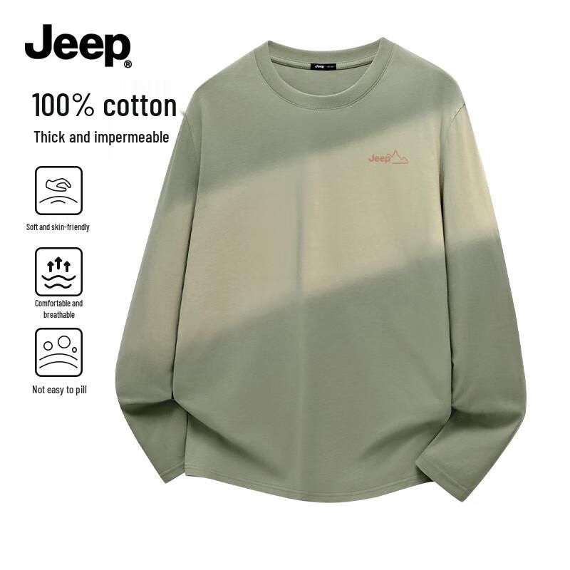 Jeep Men's Pure Cotton Long Sleeve T-Shirt