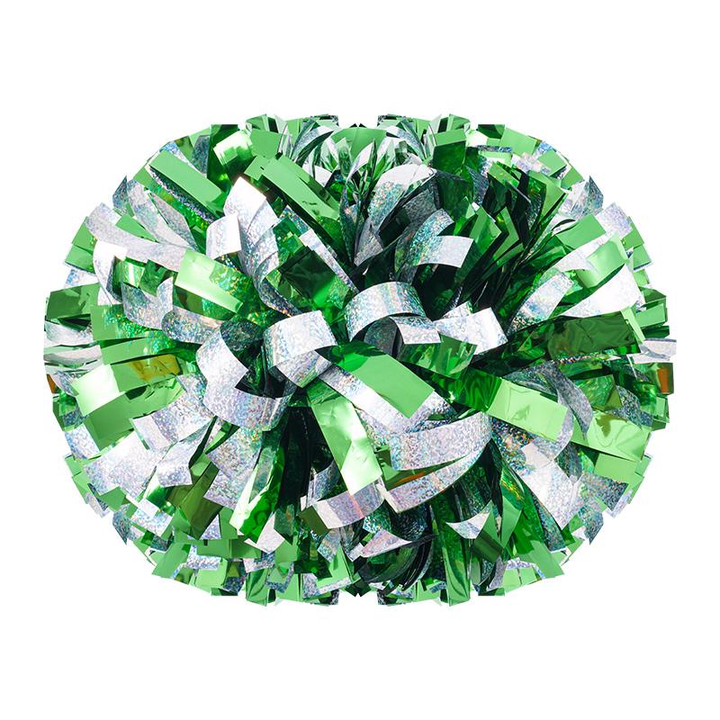 Colorful Laser Cheerleading Pom Poms with Baton Handle for Team Spirit Sports Dance Cheering Kids Adults