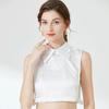 Chiffon Solid Color Lapel False Collar Detachable Blouse Dickey Collar Half Shirt Fake Collar for Women and Girls Favors