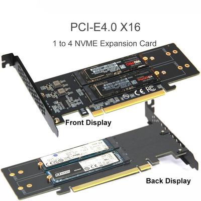 PCIe į M2 NVME adapterio plokštė PCI-E 4.0 X8 X16 NVME M Key SSD keitiklis M.2 PCI išplėtimo plokštė 2230 2242 2260 2280