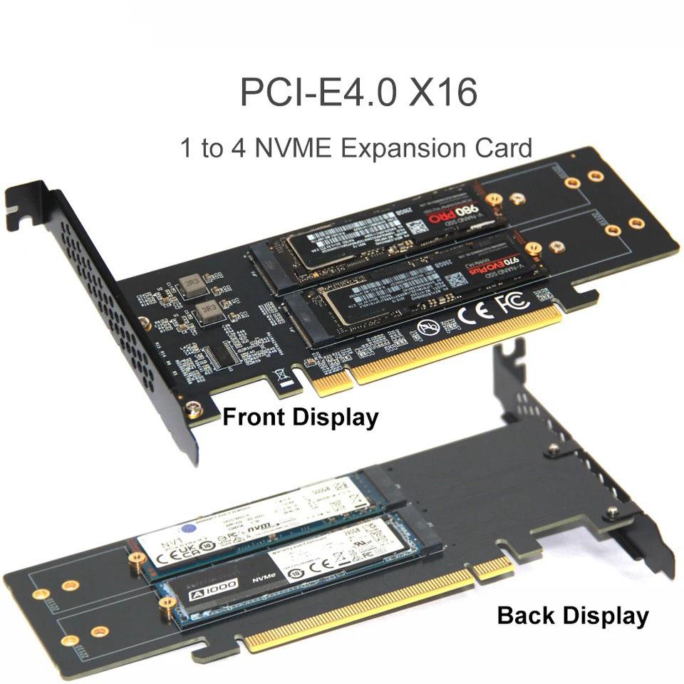 PCIe To M2 NVME Adapter Card PCI-E 4.0 X8 X16 NVME M Key SSD Converter M.2 PCI Expansion Card For 2230 2242 2260 2280