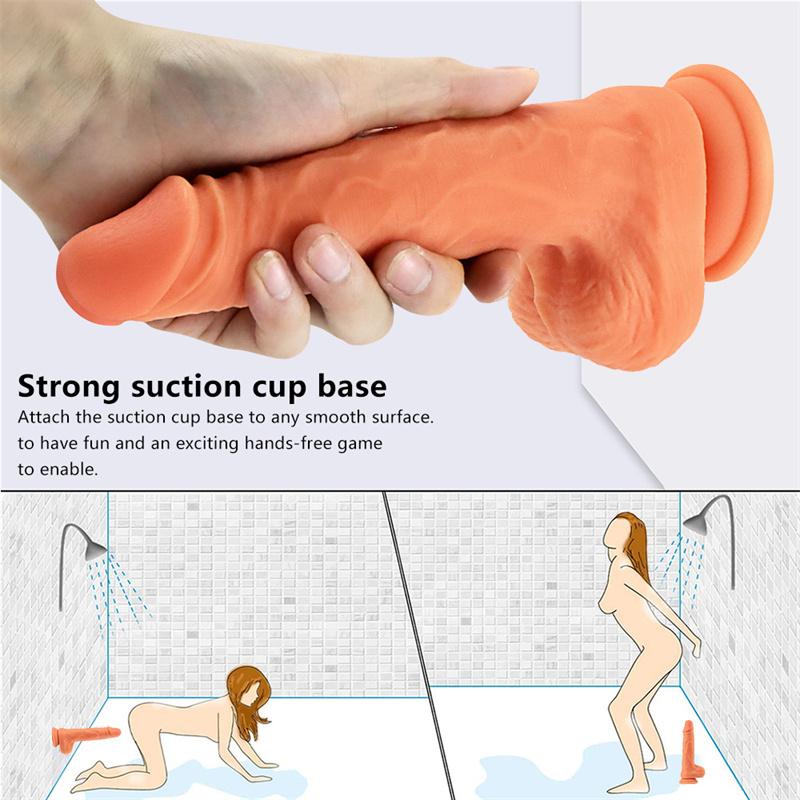 Liquid Silicone Simulation Penis Fake Stem Super Long Female Sex Toys Masturbation Device Dildo Super Manual