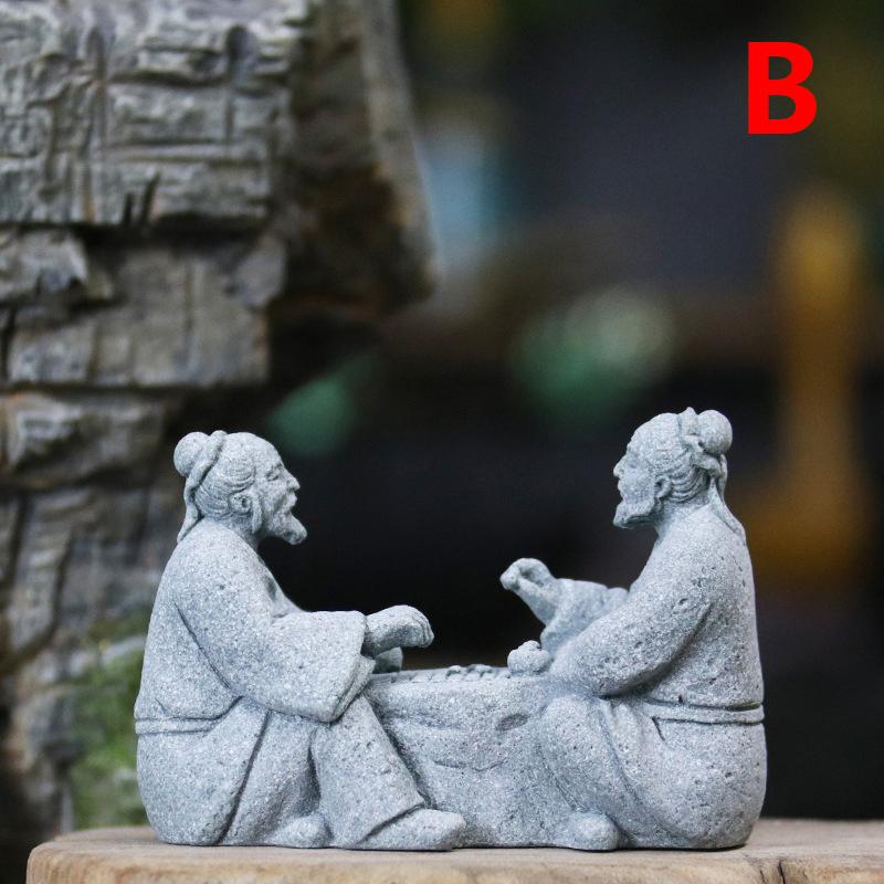 

Китайский старик, играющий в шахматы, статуэтки, миниатюрное украшение ландшафта, миниатюрные люди, бонсай, альпинарий, украшения для аквариумов 6.5*5.0cm