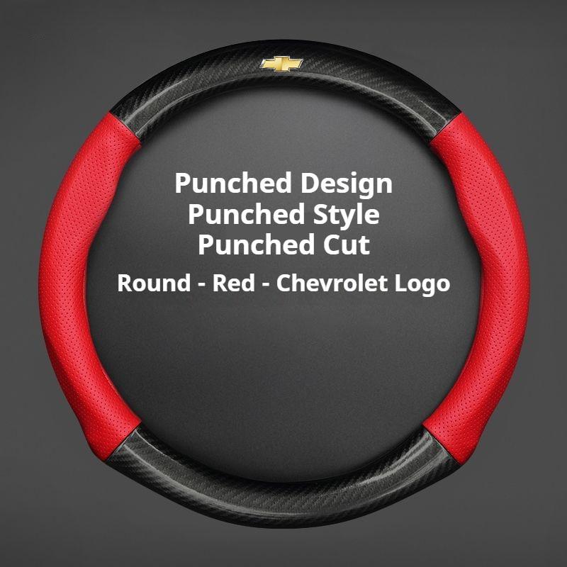For Chevrolet Car Steering Wheel Cover CarbonFiber ventilate Leather Fit Cruze Captiva Lacetti Aveo Niva Spark Sonic Trax Camaro