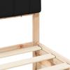 Bed Frame with Upholstered Headboard Black 180 x 200 cm