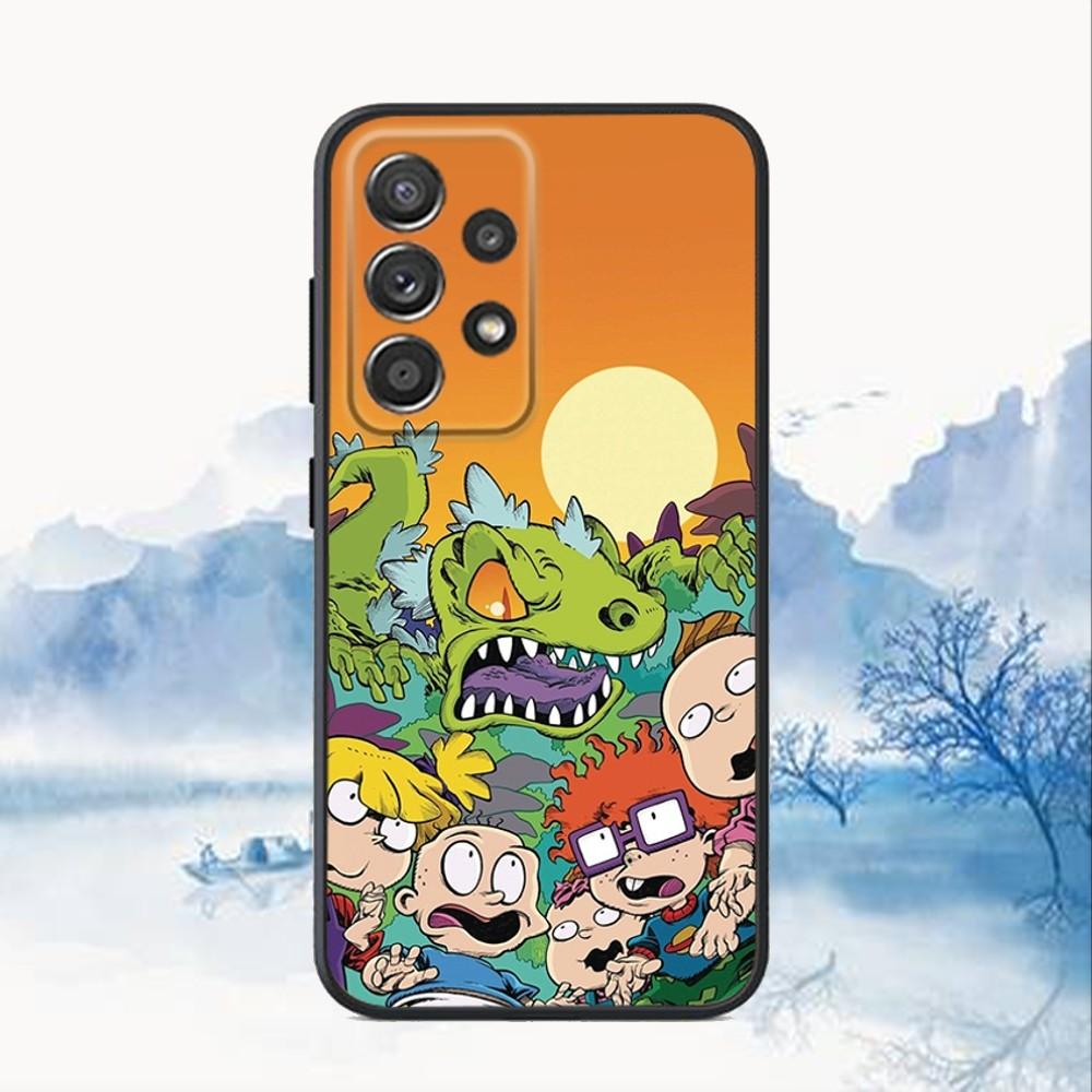 R-Rugrat Chuckie A-Angelica Phone Case For Samsung S25,S24,S21,S22,S23,S30,Ultra,S20,Plus,Fe,Lite,Note,10,9,5G Black Cover