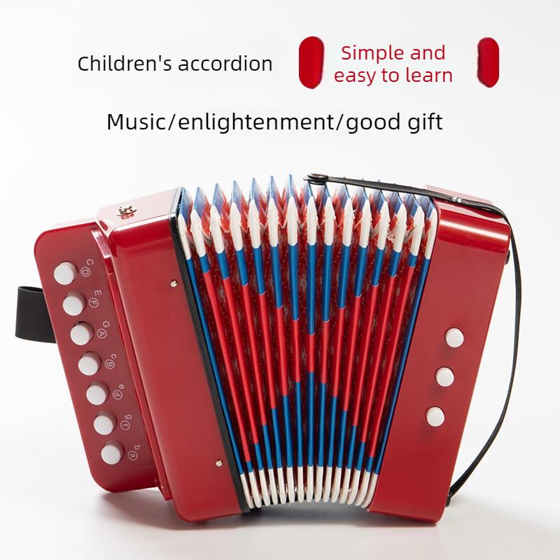Children's Accordion 2 Bass 7 Keys Beginner's Enlightenment of Western Instruments Music Early Education Learning Tools Gifts