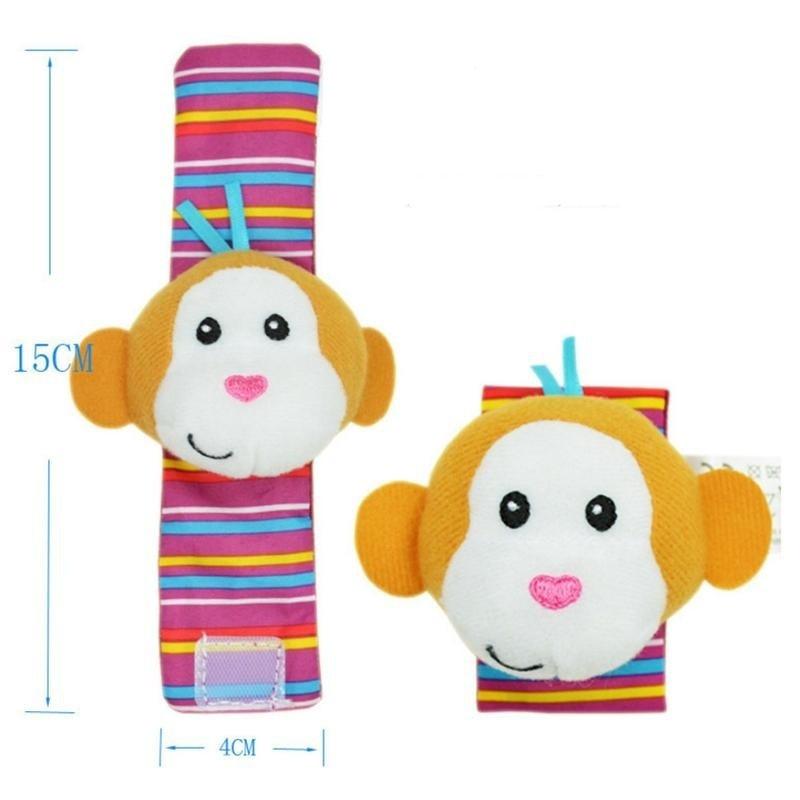 Baby Infant Developmental Wrist Strap Foot Socks Rattle Bug Finders Toy