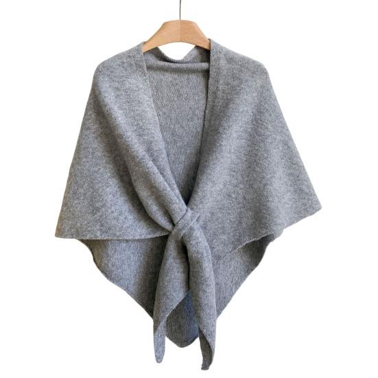 Women Shawl Wraps Solid Color Winter Neck Warm Knitted Cardigan Cape Imitation Wool Cashmere Shoulder Poncho Coat Shawl Scarf