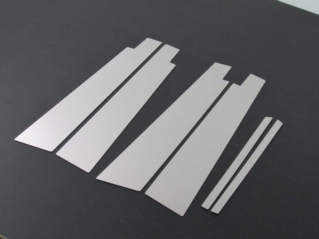 BRIGHTZ Stainless Steel Pillar Panels for Toyota Camry with Visor Attachment Ultra-Mirror ACV40/ACV45 (6-Piece Set) [PIL-SIL-159]