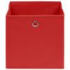 VidaXL Boîtes de rangement 4 pcs Tissu intissé 28x28x28 cm Rouge