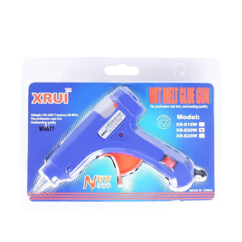Elektrische Mini-Heißklebepistole, 20W, für Heimwerken und Basteln, mit 7mm Klebestiften.