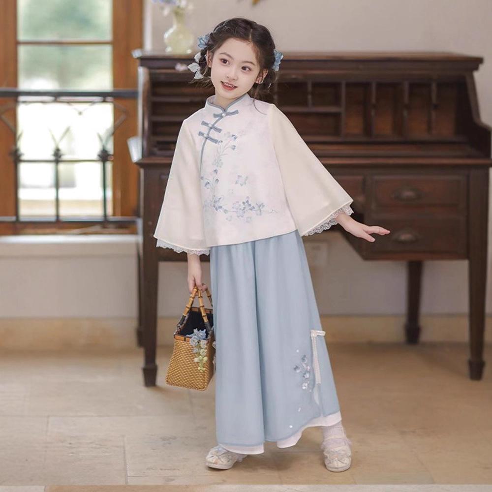 Girls' Super Fairy Hanfu - Spring/Autumn Long Sleeve Chinese Style Outfit