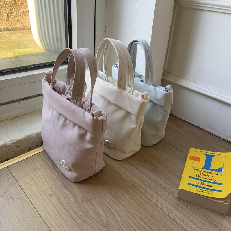 Casual Canvas Portable Bucket Bag New Go Out Solid Color Shoulder Niche Design Shoulder Small Satchel