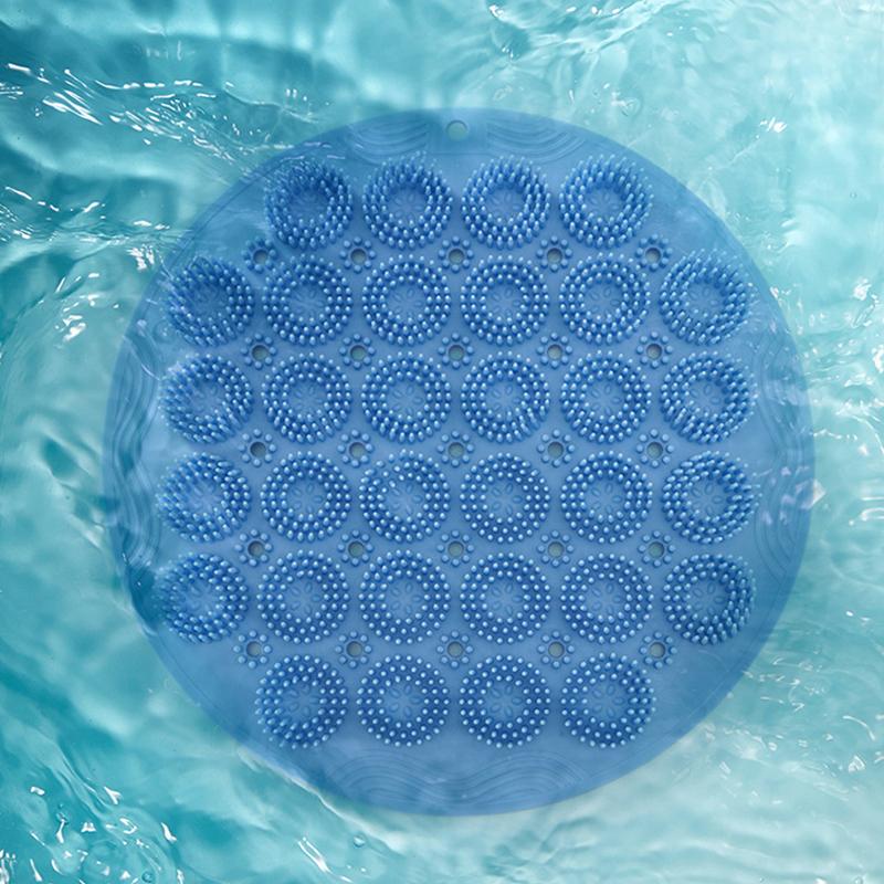 Body Exfoliating Massage Brush Bathroom Non-slip Shower Mat Back Massage Brush Silicone Foot Wash Body Cleaning Bathing Tool