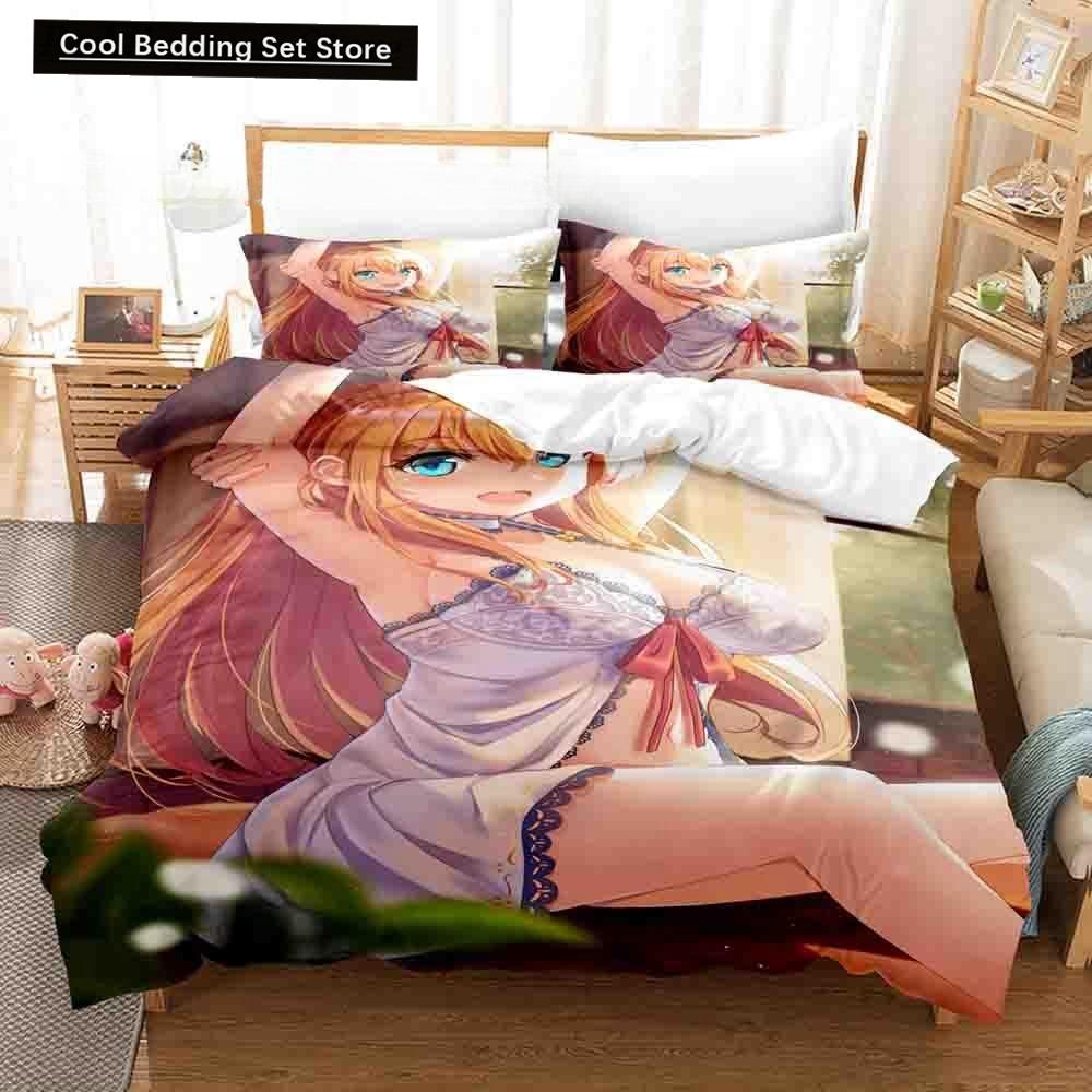3D Print Anime Princess Connect! Re: Dive Bedding Set Single Twin Full Queen King Size Bed Set Adult Kid Bedroom Duvetcover Sets