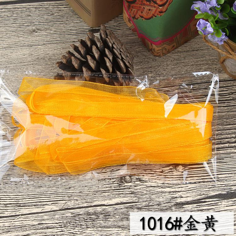 

(10Meters/lot) 10mm Chiffon Organza Silk Ribbon Sewing Fabric Supplies Accessories Craft Gift Wrapping Wedding Decoration ribbon Organza 10mm золотистий