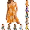 Damen Freizeitmode trägerloses ärmelloses Kleid mit hawaiianischem Aufdruck