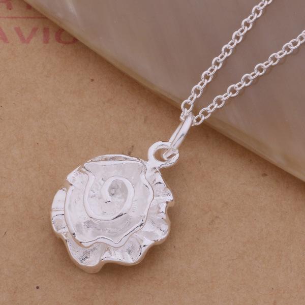 925 Silver Temperamental Rose Earrings & Necklace Set by Xianmei