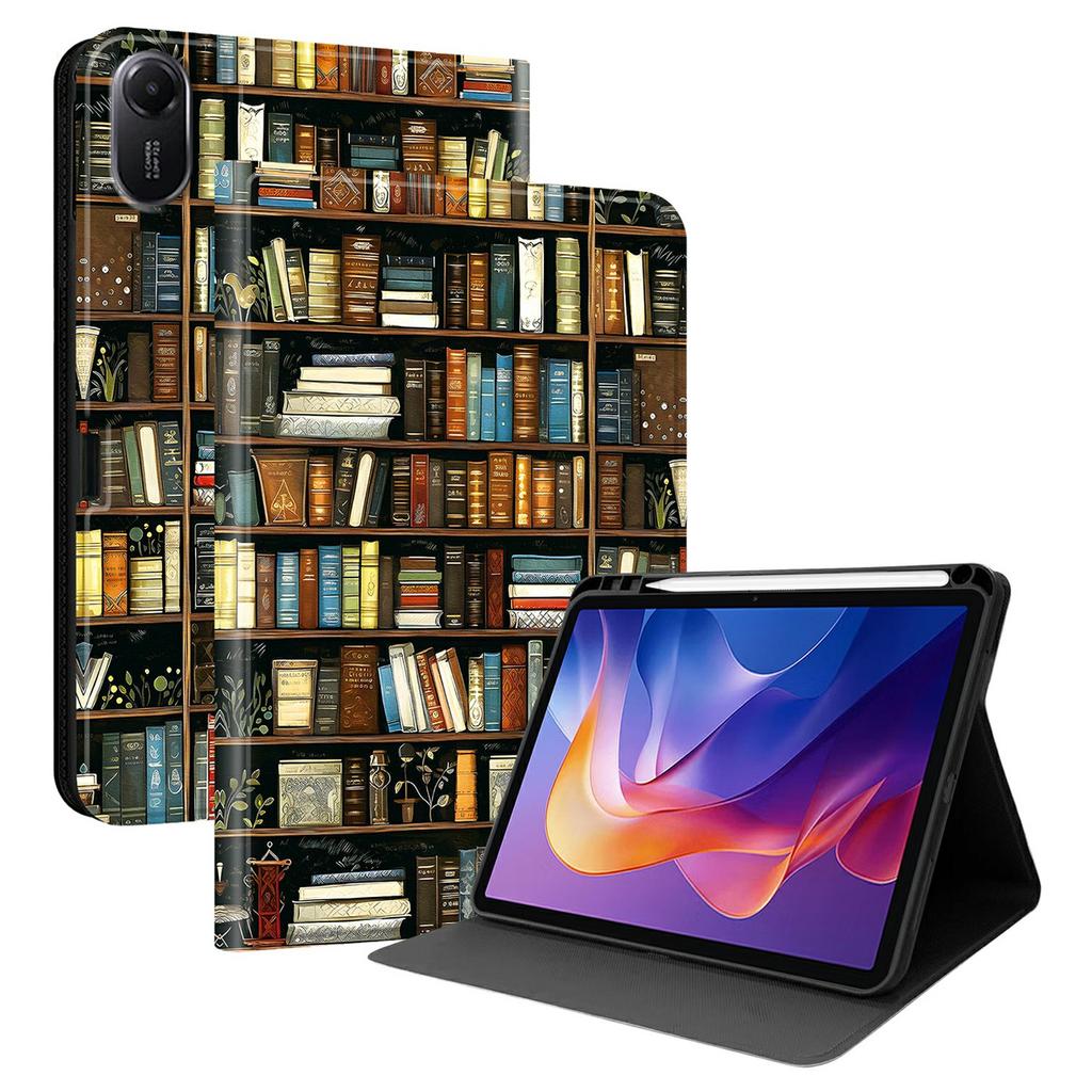 For Xiaomi Redmi Pad 2 PU Leather Case Pattern Print Tablet Cover Stand with Pen Slot (Stylus Not Included)