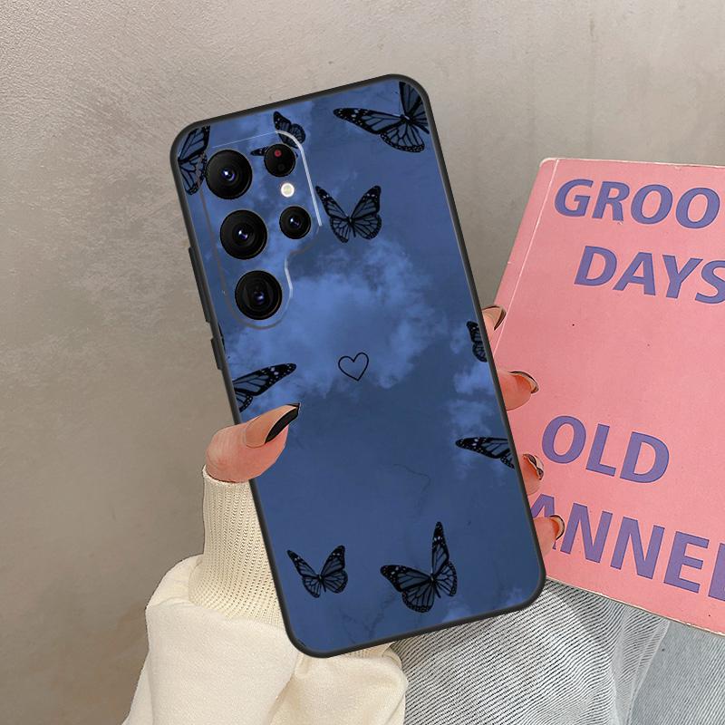 Butterfly Case For Samsung Galaxy S25 Ultra S20 S21 S22 S23 S24 Ultra S9 S10 Plus S25 FE Cover Coque