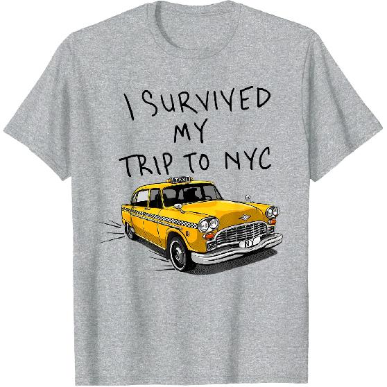 Retro I Survived My Trip to New York City Funny Mens T-Shirt