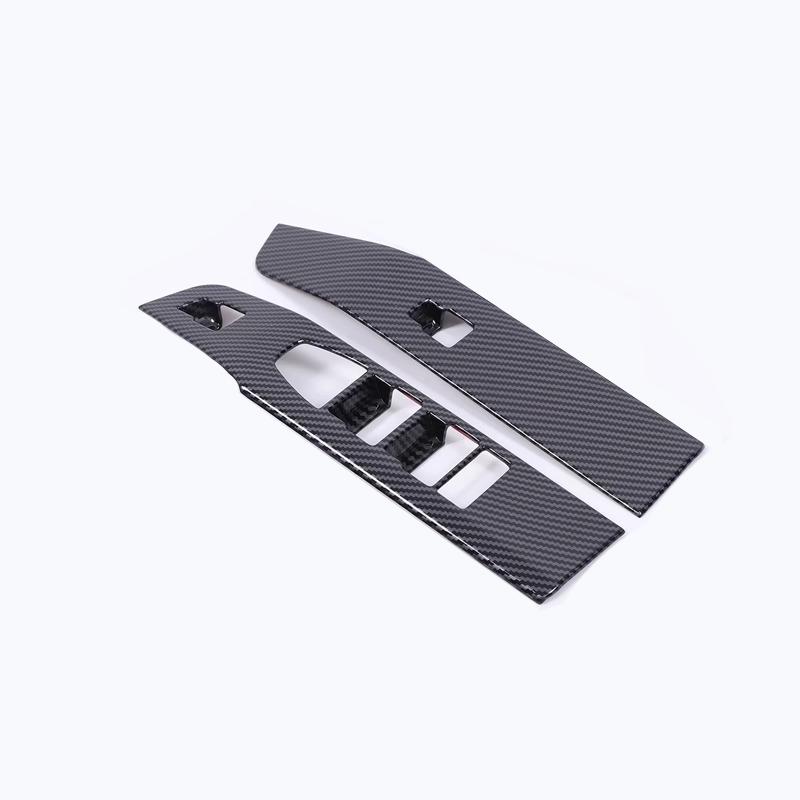 Bil ABS Kolfibertextur Fönsterhissknapp Panel För BMW X3 G45 2025 Dekorationslist Interiörtillbehör