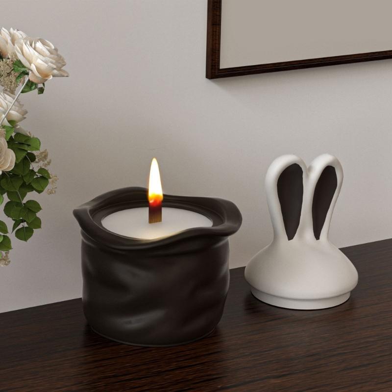 Creative Rabbits Shape Silicone Mould Easy Demold for Making Jewelry Boxes Home Decoration Items