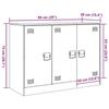 VidaXL Buffet Pink 99x39x73 Cm Steel, Cabinet, Cupboard, Highboard, Sideboard, Storage Cabinet, Organizer of 841722